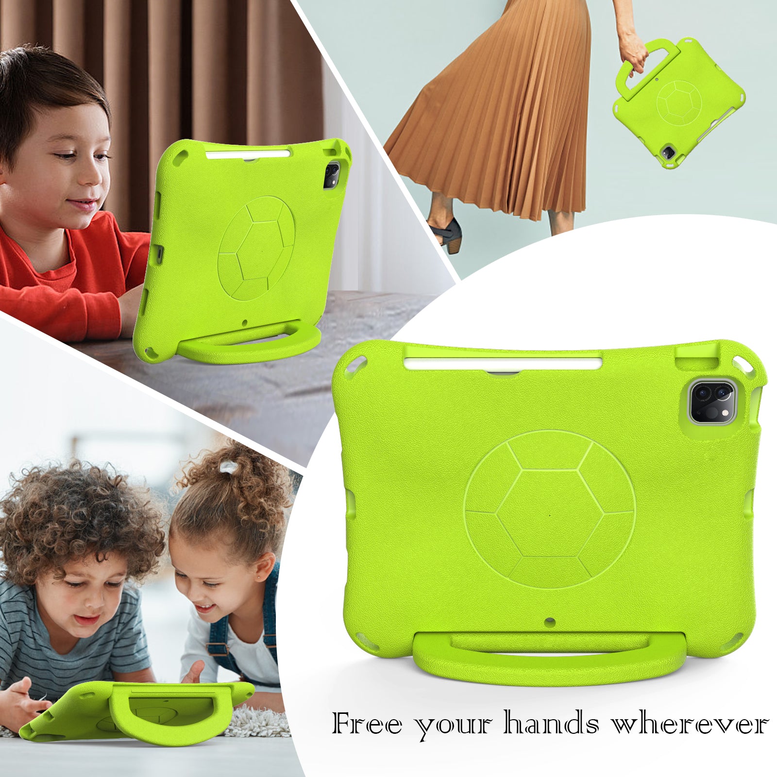 For iPad Pro 11-inch (2018) / (2020) / (2021) / iPad Air (2022) / (2020) Case Kickstand EVA Tablet Cover For iPad Pro 11-inch (2018) / (2020) / (2021) / iPad Air (2022) / (2020) Case Kickstand EVA Tablet Cover
